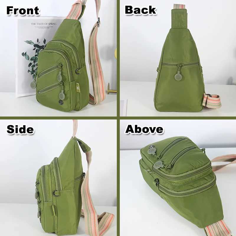 Multipocket Fashionable Womens Crossbody Bag Largecapacity Chest Bag Nylon Material Scratchresistant and Wearresistant Z251021
