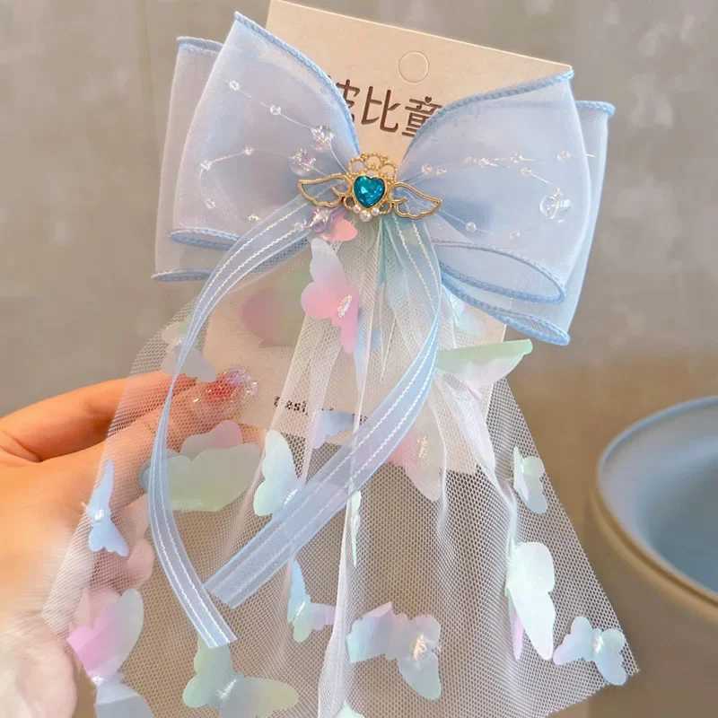 1PC New Princess Gradient Butterfly Bow Cute Girls Hairpins Children Headwear Hairgrip Hair Clips Barrettes Hair AccessoriesW254021