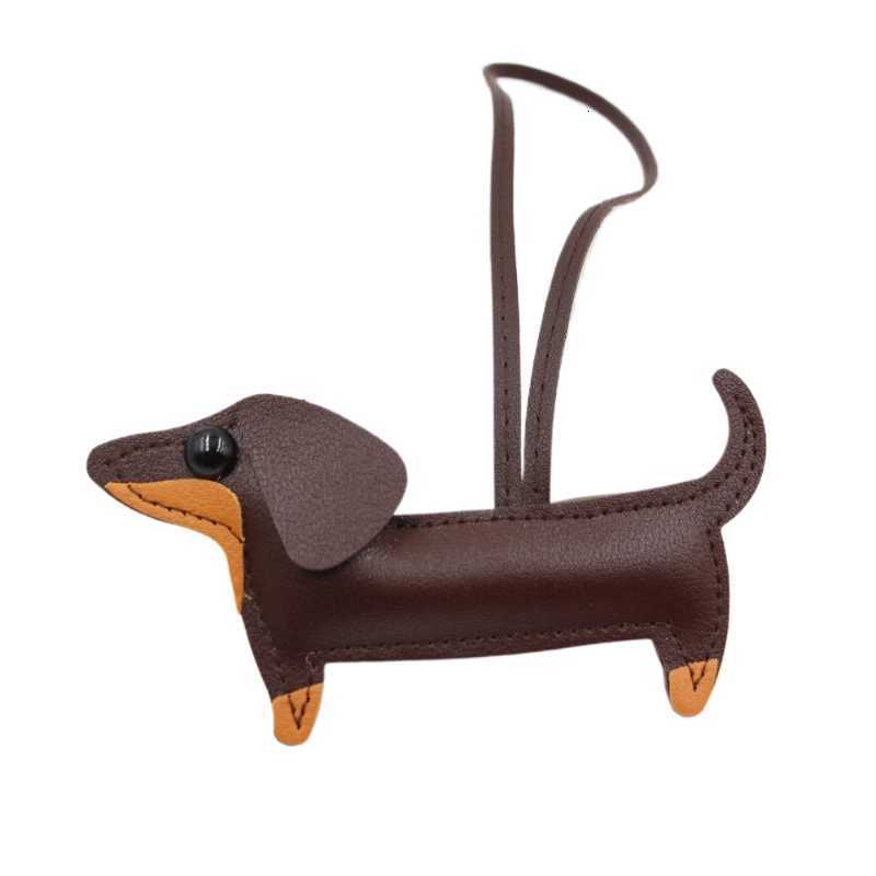 New Dachshund Leather Pu Luggage Pendant Cute Puppy Backpack Key Chains for Women W251021