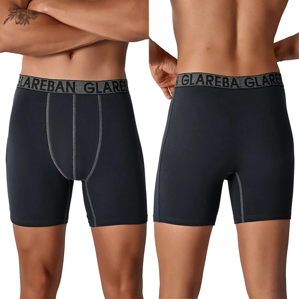 5pcs Set MidLong Cotton Boxer Shorts for Men Underwear Breathable Male Underpants Briefs Boxershorts Slips Soft Panties 251021