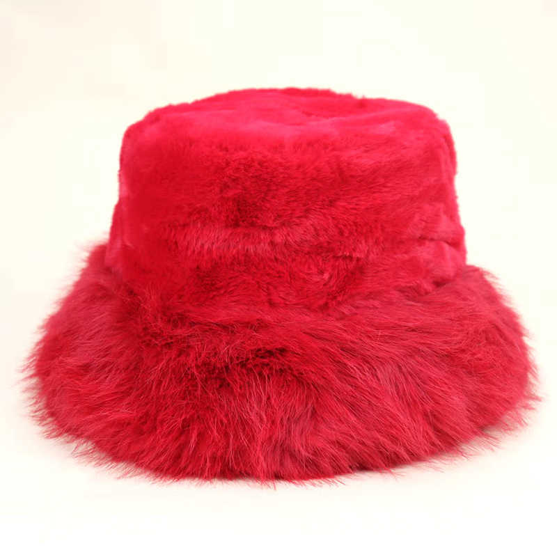 Autumn Winter Plush Fisherman Hat for Women Personalized Warm Thickened Fashionable Windproof Bucket Hat Outdoor Warm Hat H251020