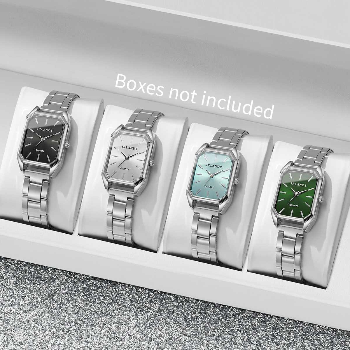48PCS Elegant Women es Set Fashion Rectangle Quartz Wrist Reloj Mujer Girls Clock GiftWithout BoxXJ251021