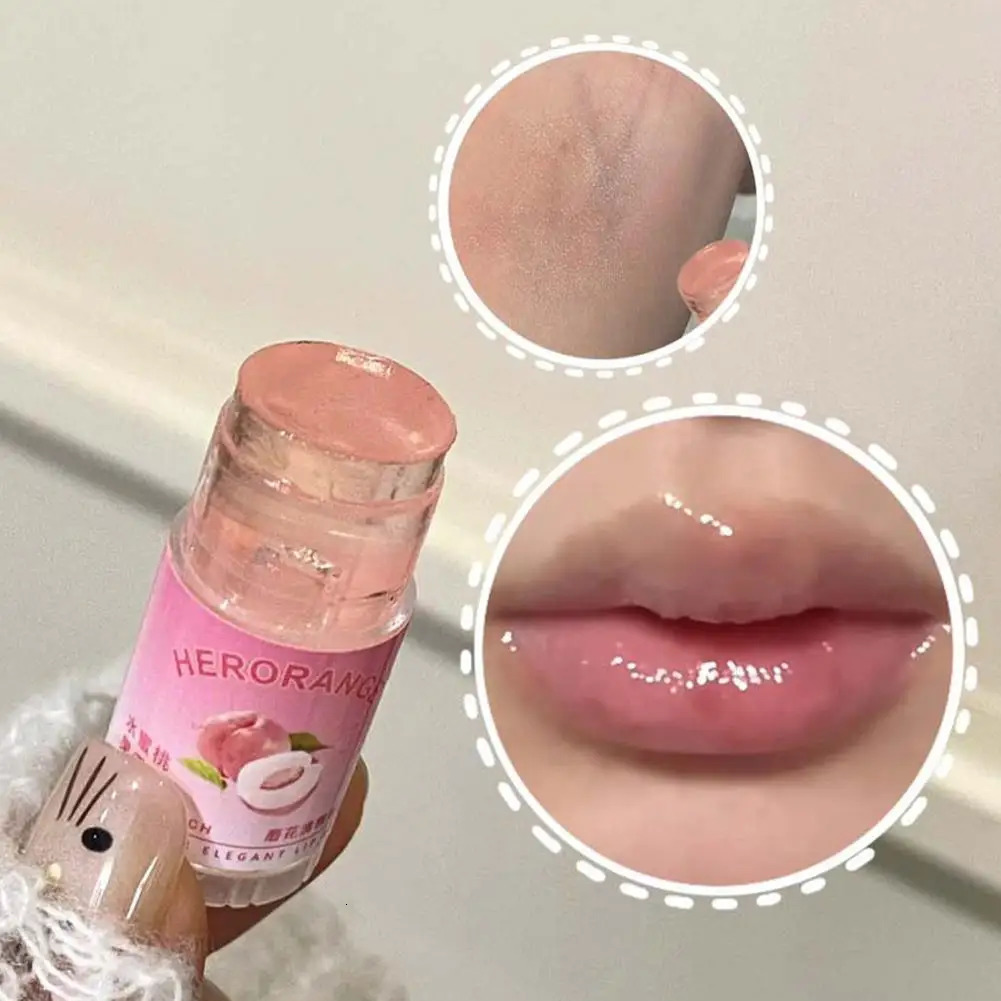 Moisturizing Lip Balm Transparent Fruit AntiDry Anti Crack Lipstick Fade Fine Lines Hydrating Colored Lip Care Jelly Gel 251018