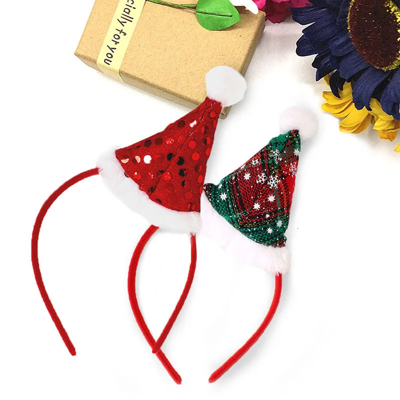 Cute Christmas Headband Headpiece Christmas Accessories Serves Head Santa Headband Children Hairband Xmas Party Decor Props 251021
