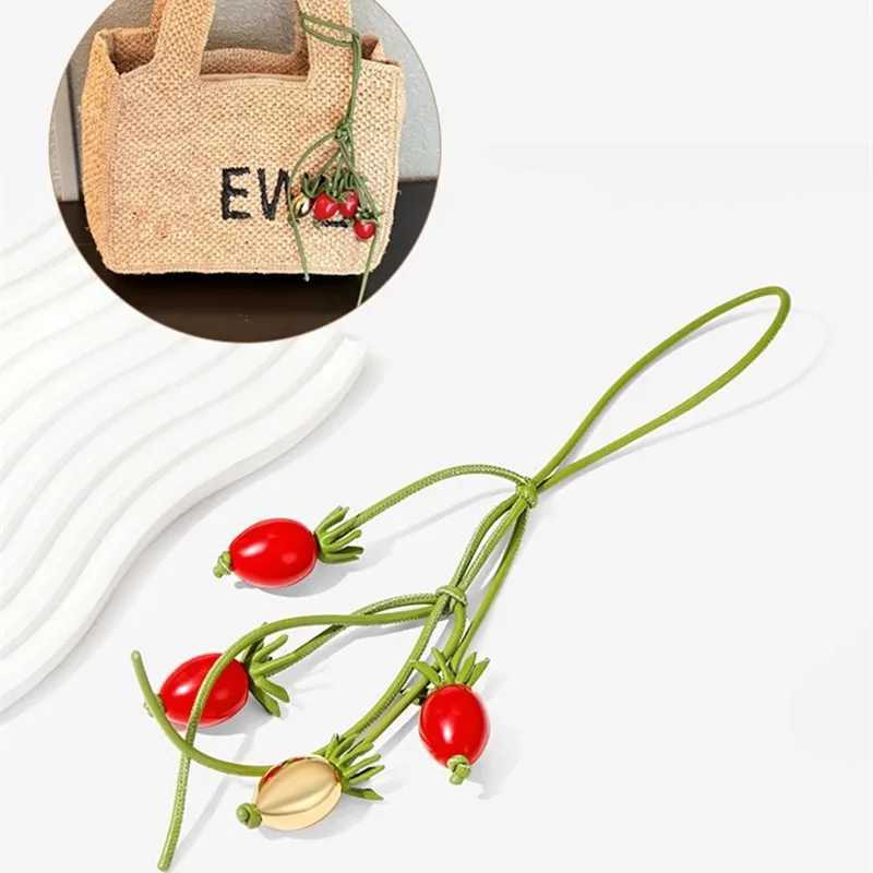Bag Charm Exquisite Fruit Tomato Strawberry String Pendant Woman Allmatch Cute Backpack Pendant Bag Accessories J251121