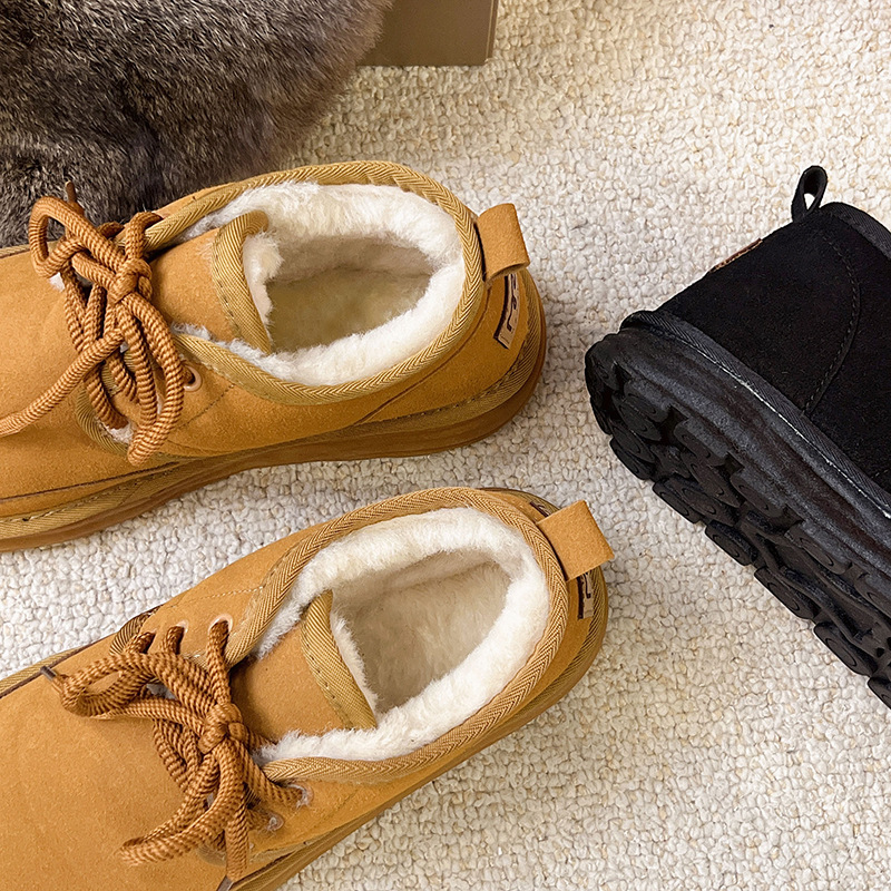 Fashion New Mens Winter Snow Boots Long Plush Fur Lined Thickened Cotton Shoes Durable Slip Resistant Warm Ankle Boots Free Shipping