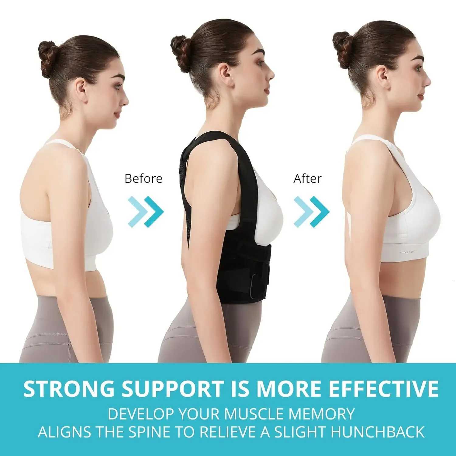 Adjustable Full Back Brace Posture Corrector for Women And Men Shoulder Straightener Support for Correcting Poor Posture D251021