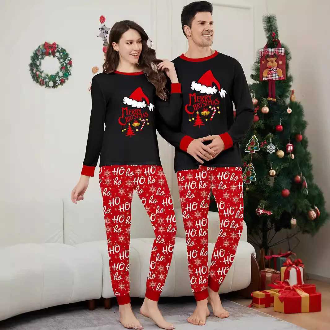 Christmas Pajamas for Family Matching Outfits Allover Print Cute Soft 2 Pieces Suit Couples Kids Clothing Set Casual Loose Pjs L251021DUEG
