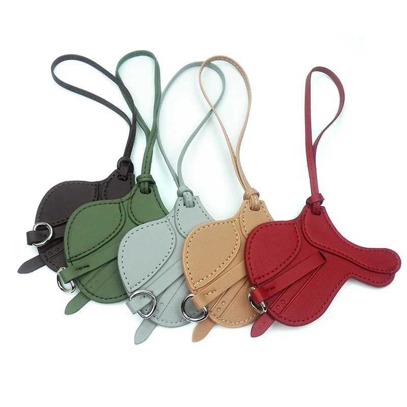 Fashion Soft Leather Saddle Bag Charm Hanging Decoration Ornament Bag Ornaments For Lady Handbag Bag Accessories J251121