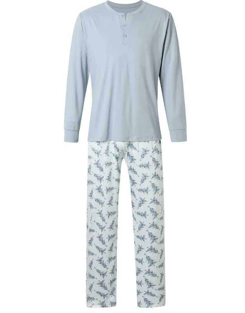 Mom Daughter Dad Son Matching Pajamas Set Christmas Tree Print Long Sleeve TShirtTrousers 2 Pcs Suit Homewear Xmas Family Look L251021JKV8