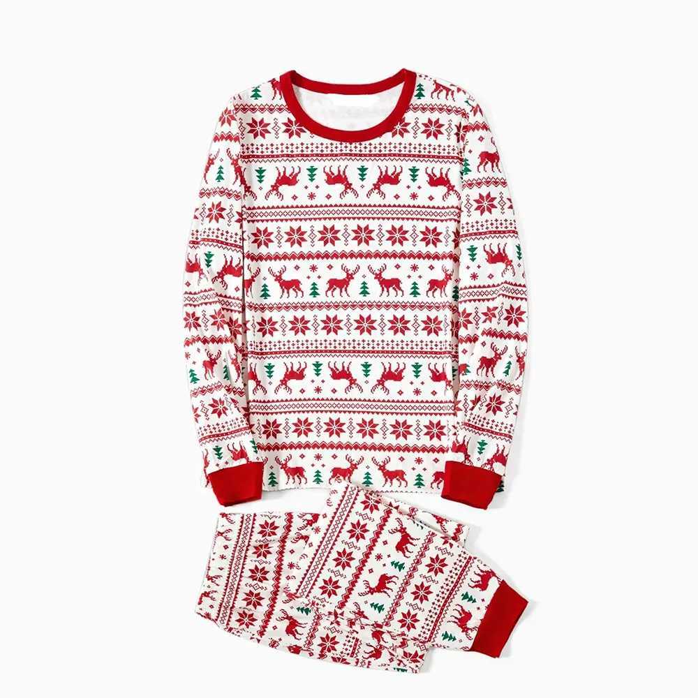 Family Christmas Matching Pajamas Set All Elk Print Adults Kids Clothing Set Full Sleeve O Neck Loose Sleepwear Xmas Look Pyjama L251021UZIG