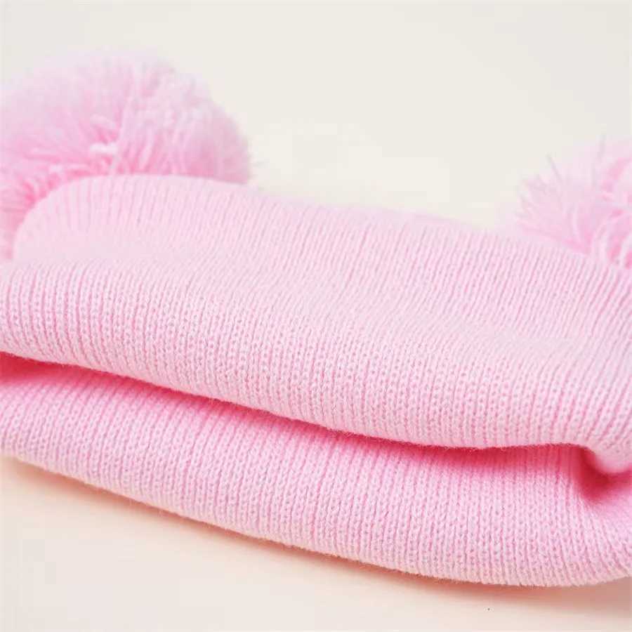 Winter Baby Hats For Girls Boys Kids Knitted Bobble Hat Pompom Newborn Beanies Infant Bonnet Children Caps 06 Months J251021