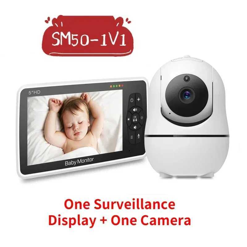 SM50 Baby Monitor 5 inch HD Rotating Baby Monitor Wireless Shaking Head Camera Night Vision Intercom Lullaby Baby Safety J251121