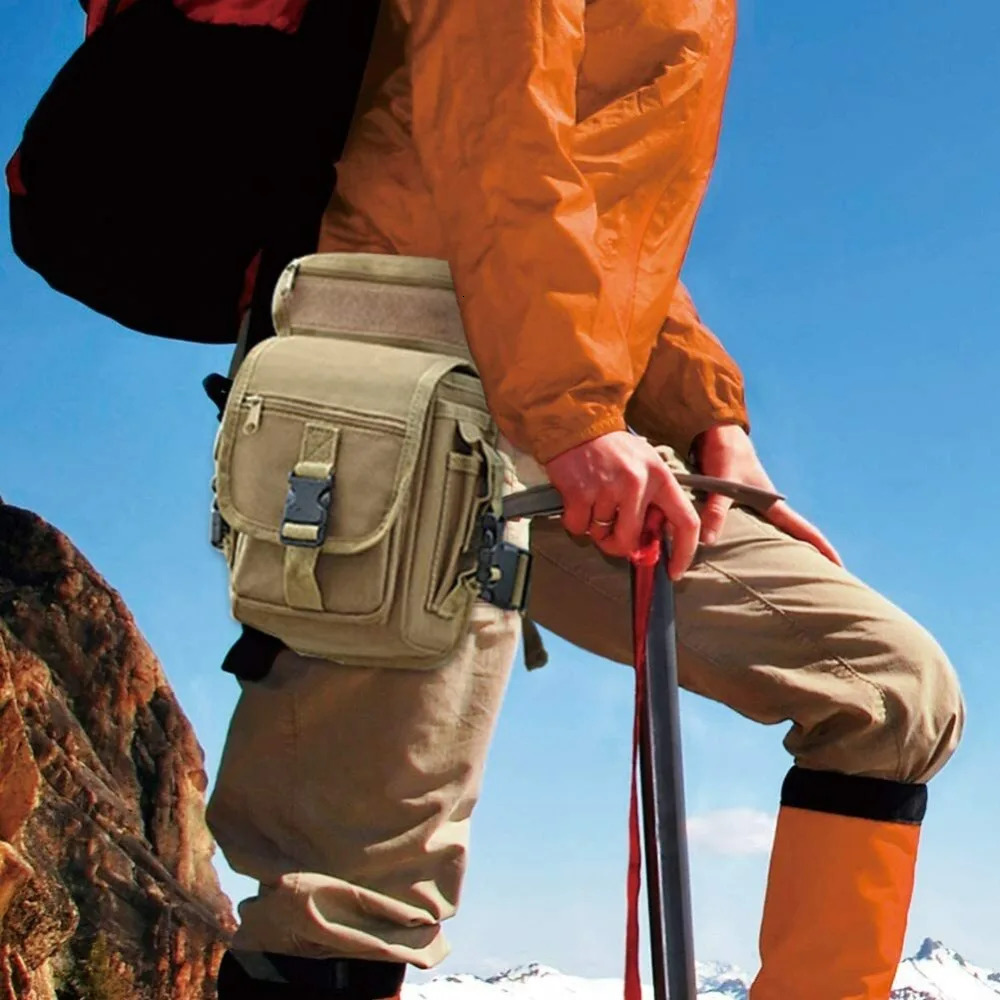 Tactical Military Men Drop Leg Bag Thigh Fanny Pack Utility Waist Belt Pouch Bag Waterproof Outdoor Sports Ride Leg Bag 251021