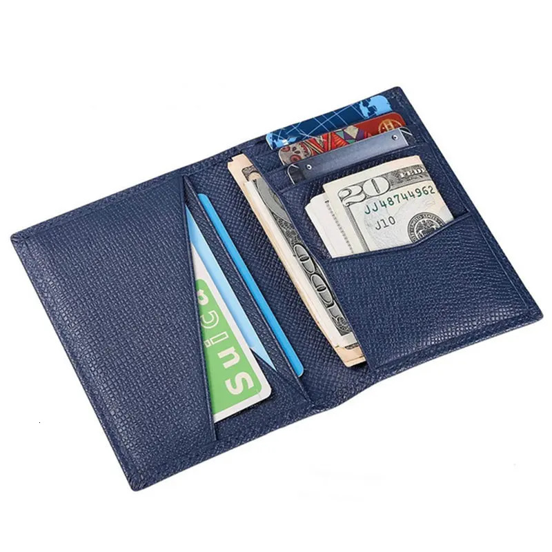 Customized Initials Genuine Leather Card Holder Bank Card Multi Card Slot Business Card Bag Wallet Mens Cover Wallet 251013