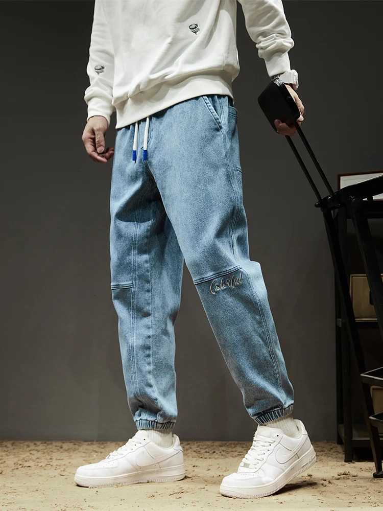 Autumn Baggy Jeans Men Streetwear Denim Jogger Pants Loose Fit Stretch Cargo Trousers 251017
