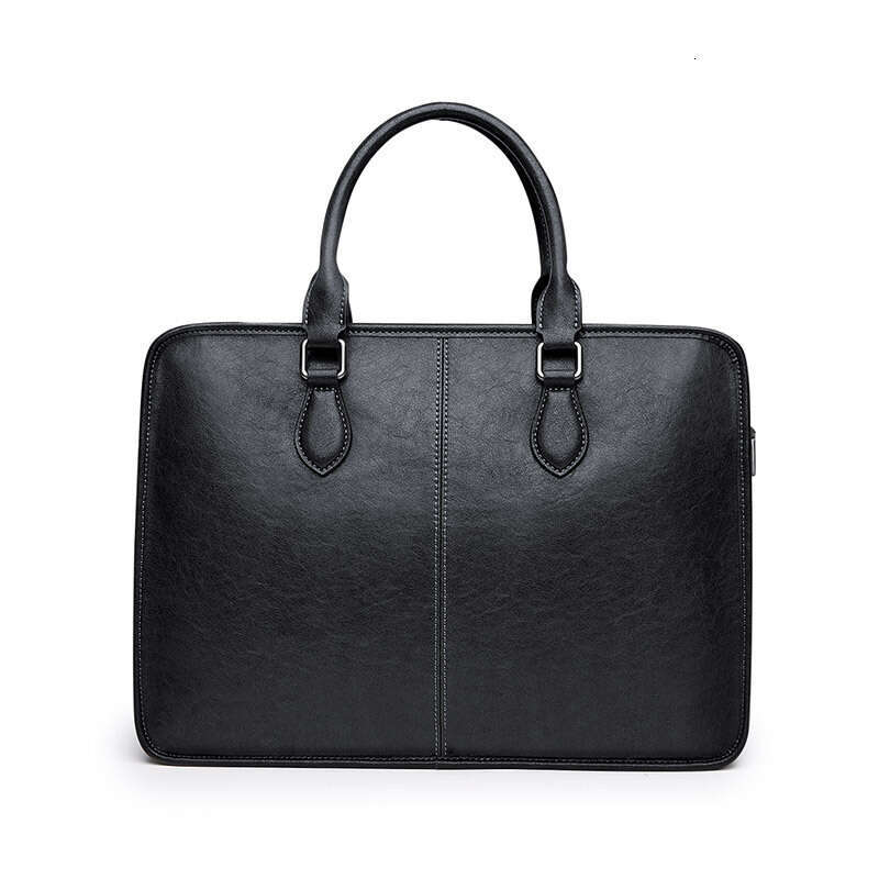 Luxury bag Briefcase New Genuine Leather Business Laptop Cowhide Handbag High end Feel Men s Bag