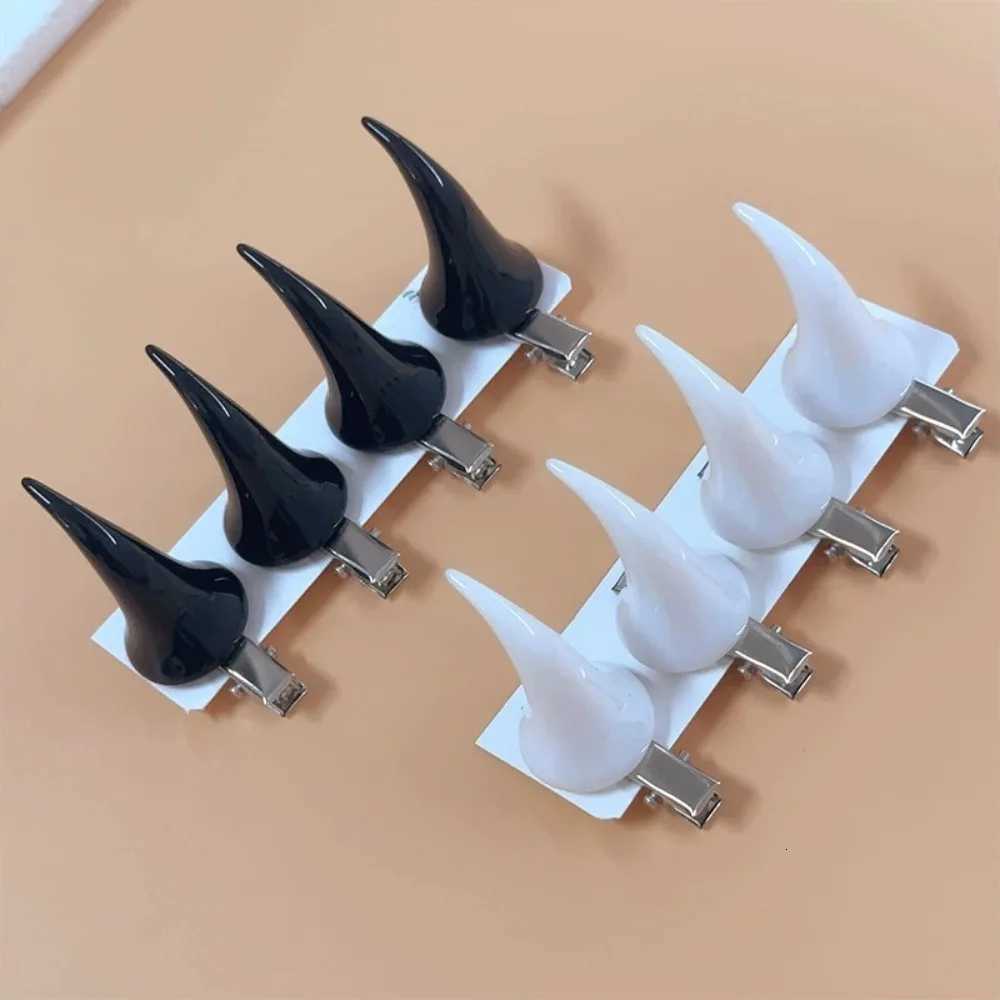 Halloween Hair Accessories Clip 1 Pair Small Demon OX Horn Hairpins Gothic Party Cosplay Costume Pin Hairpins Costume HornW254021