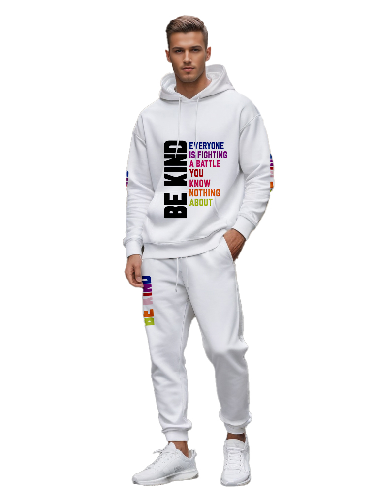 Men's Ankle-Length Knitted Hoodie Casual Outdoor Polyester T-Shirt Long Sleeve Adjustable Drawstring Hood Autumn Wear - LMWY00190