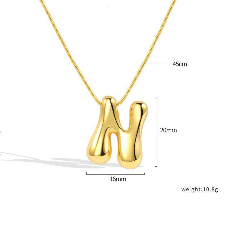 925 Sterling Silver Letter Necklace For Girl Gift Smooth Cute Balloon Jewelry Accessories Dropshipping WholesaleXJ251018