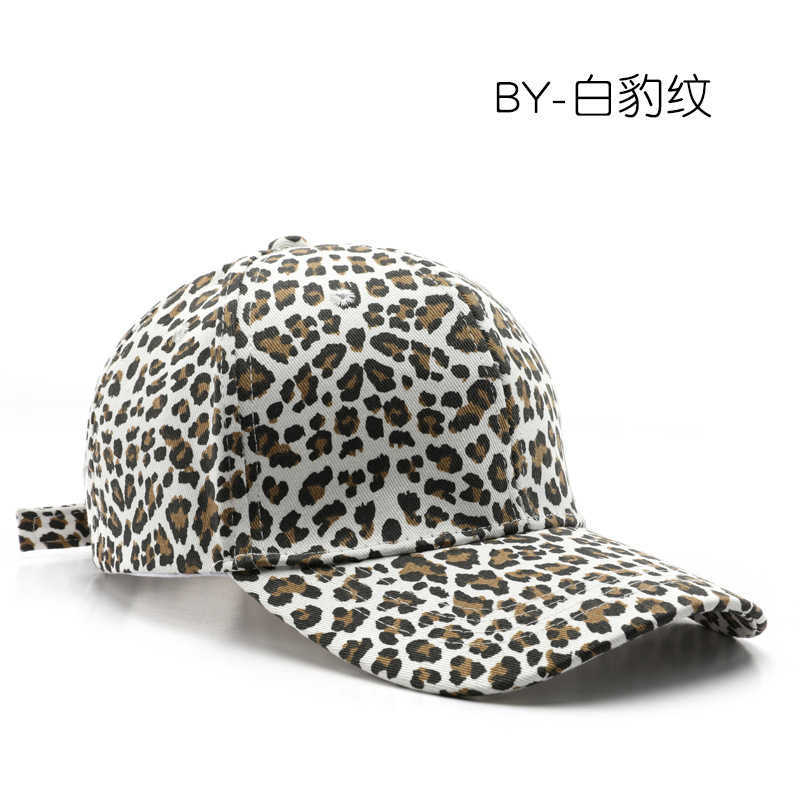 Womens Spring and Autumn Fashion Leopard Print Solid Color Baseball Cap Outdoor Mens Sports Casual Sunshade Trendy Duckbill Cap H251020