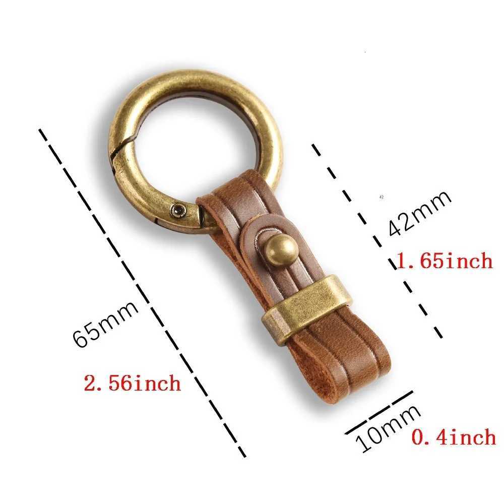 Retro Leather Car Keychain Mens Waist Hanging Keyring Key Chain Suitable for Car Keys with Keyhole Larger Than 1cm039in W251021