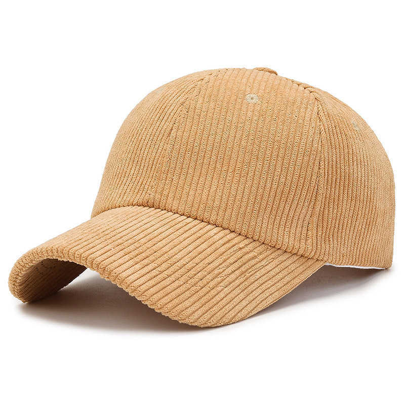 Corduroy Hat New Spring and Autumn Baseball Cap Versatile Striped Corduroy and Casual Hat Celebrity Sun Hat H251020