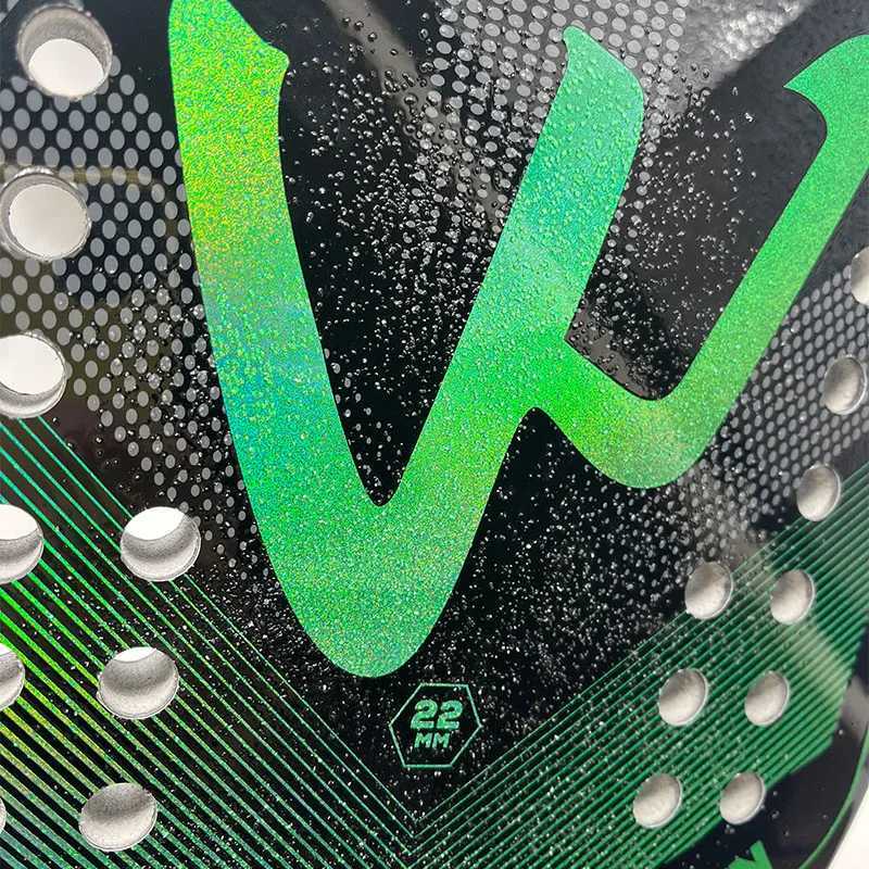 New 3K Camewin Holographic Beach Tennis Racket Full Carbon Fiber Frame Feminino Masculina Kit Rude Surface Treatment 2023 Hot W251021