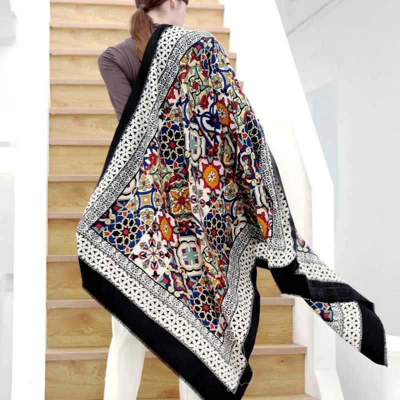 Wool Winter Scarf Women Print Poncho ShAWl Scarves Women 2025 Luxury Brand Scarfs for Ladies ShAWls and WrAPs W251021