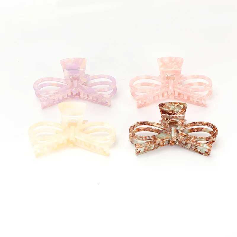 1pc Acetic acid hair clip bow womens back of the head hair clip large headband simple hair clip temperament shark clipW254021