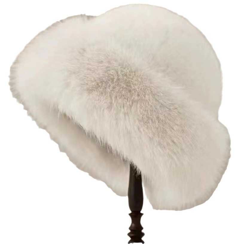New Hat Autumn Winter Thickened Furry Imitation Mink Warm Hat Ear Protection Versatile Fashion H251020