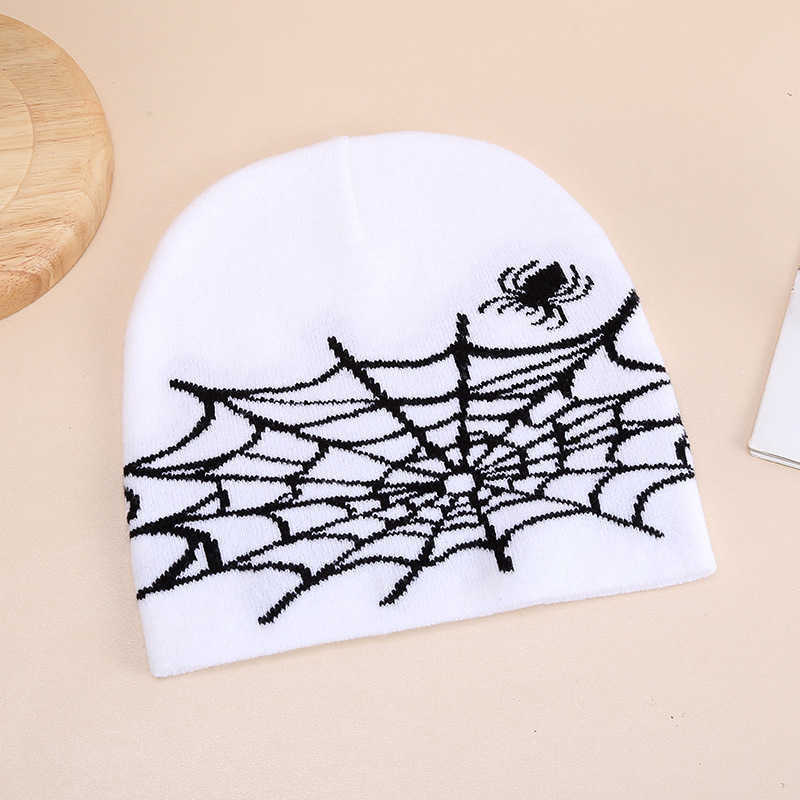 Spider Web Jacquard Knitted Hat Unisex Trendy Hat Hiphop Style Hat Autumn Winter Outdoor Warm Hat H251020