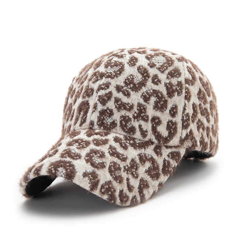 New Autumn Winter Hat Women Leopard Print Baseball Cap Warm Fashion Peaked Cap Outdoor Casual Personality Allmatch Trendy Cap H251020