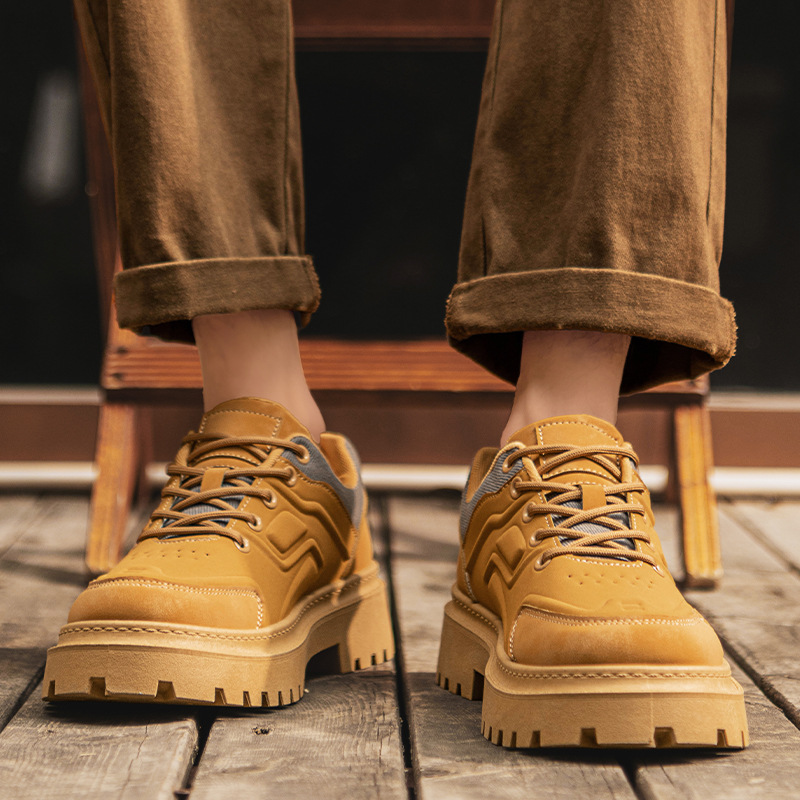 Workwear men's shoes 2025 new autumn British style antique low-top Martin boots men's platform sports and casual trendy shoes