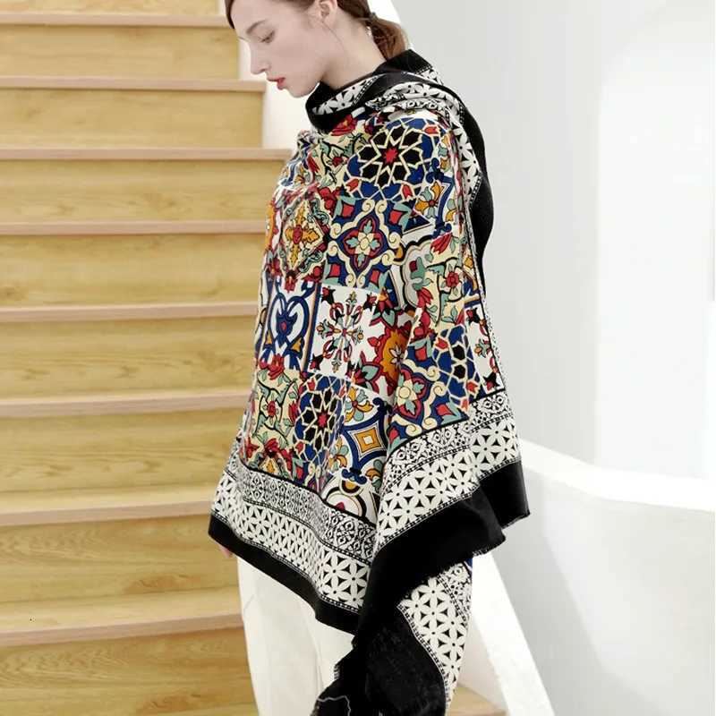 Wool Winter Scarf Women Print Poncho ShAWl Scarves Women 2025 Luxury Brand Scarfs for Ladies ShAWls and WrAPs W251021