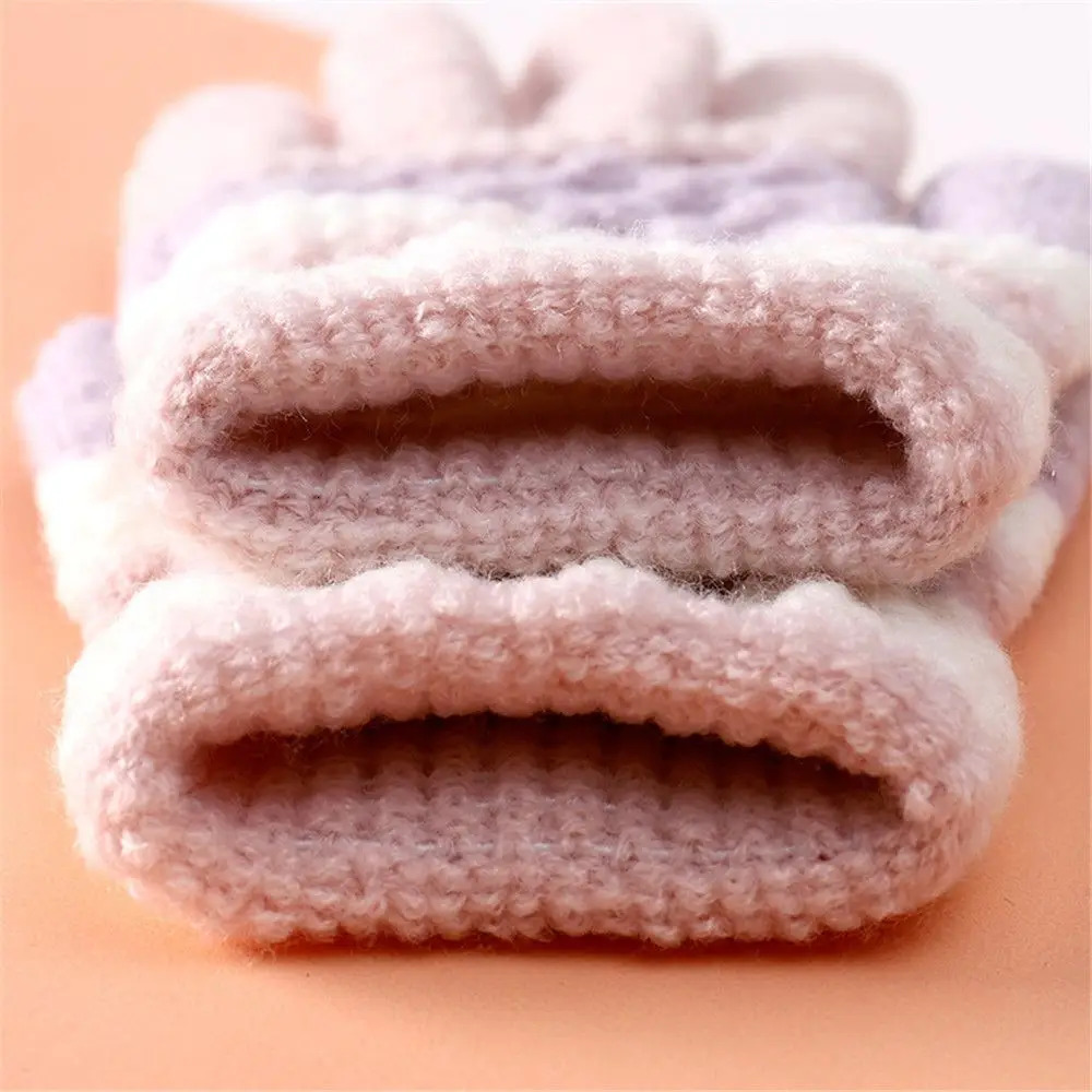 Winter Autumn Soft Knitted Baby Gloves Full Finger Gloves Kids Girls Boys Mittens Outdoor Children Gloves 36 Years 251021