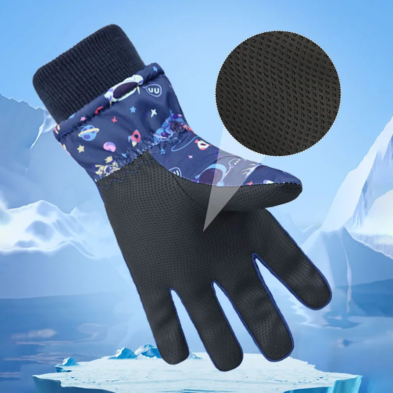Waterproof Kids Winter Gloves Thicken Children Skiing Gloves Snowboard Riding Cycling Child Snow Gloves for Girls Boys 251021