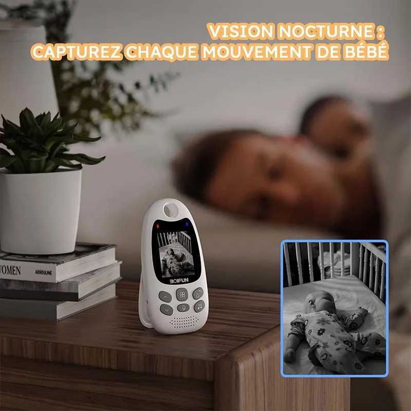 BOIFUN Baby Monitor with Camera Portable Vox Function Temperature Sensor Video 24 GHz Smart Standby 720p Bidirectional Voice J251121