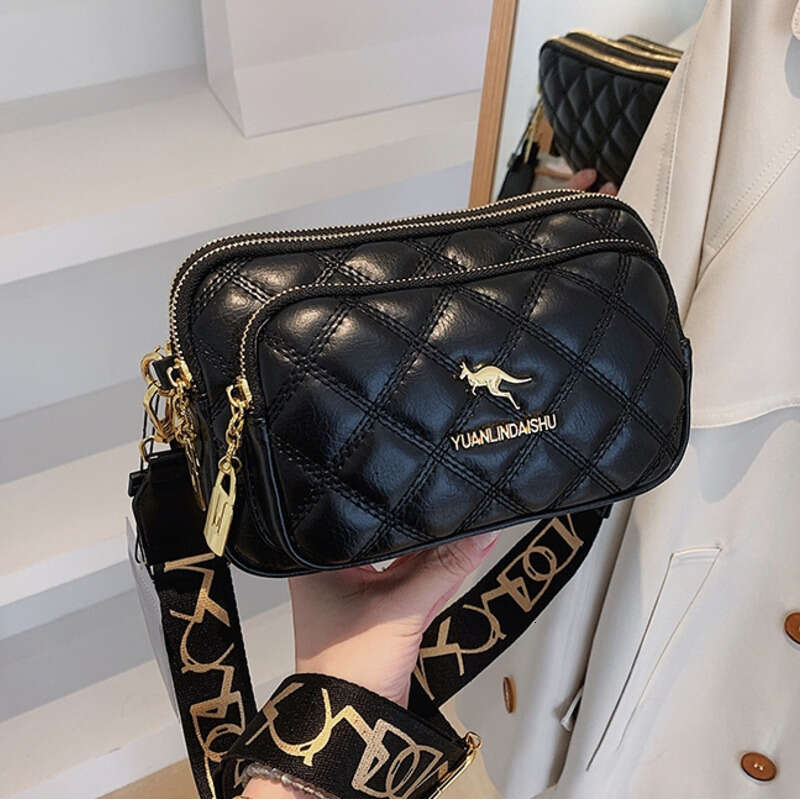 Women Handbag Large Capacity Handbag Xiaoxiangfeng Lingge Women S New Trendy And Fashionable Casual Crossbody Versatile Three Layer Phone B