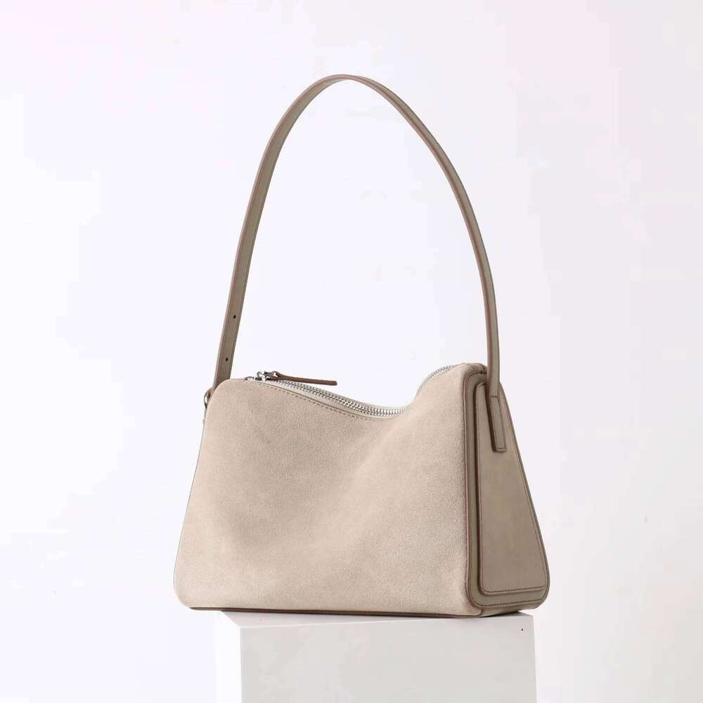 Suede Frosted Cowhide Underarm New Niche Design Soft Vintage Handbag Fashion Ladies One-Shoulder Crossbody Bag 251021