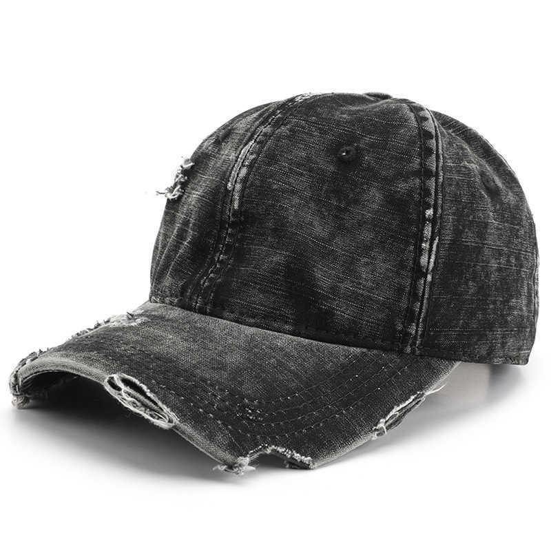 Mens Unique Spring and Autumn Washed Distressed Baseball Cap Outdoor Womens Sports Casual Sun Protection Visor Cap H251020