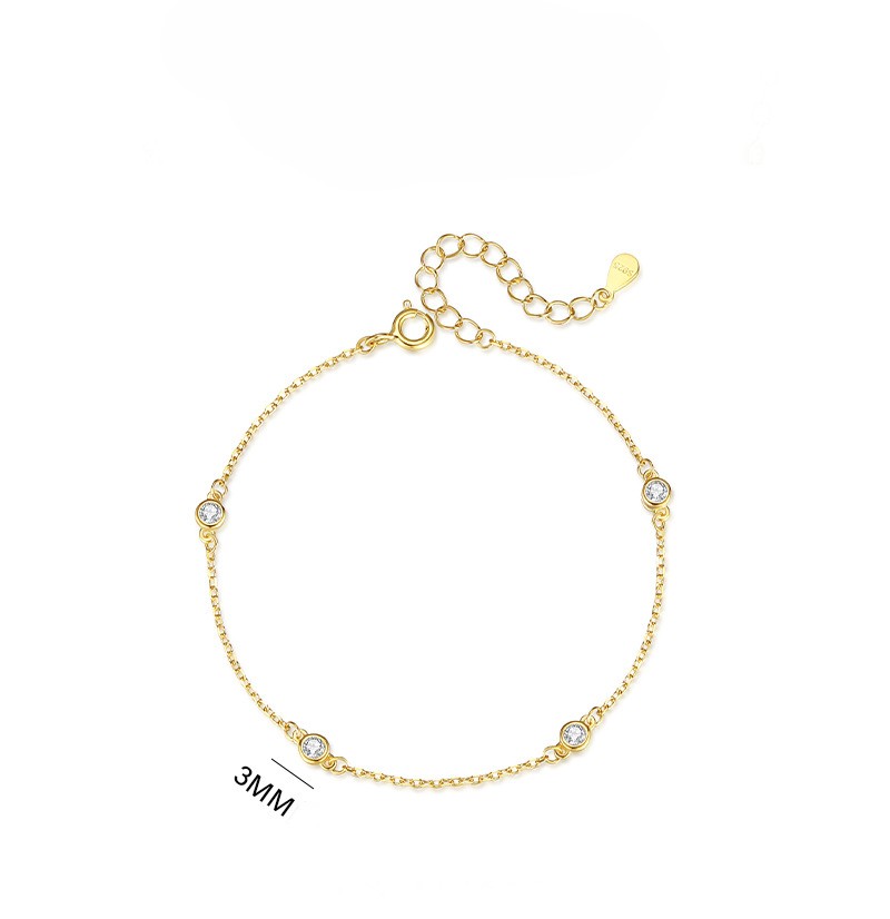 TaiYang New S925 Sterling Silver New Chinese Style Bracelet, Unisex Hip-Hop Sparkling Crystal Chain for Women & Men