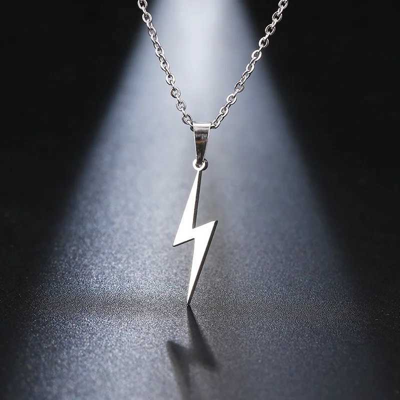 DOTIFI Stainless Steel Necklace Hot Lightning Necklaces For Women Protection Pendants For Girlfriend Gifts Charms Jewelry XJ250717
