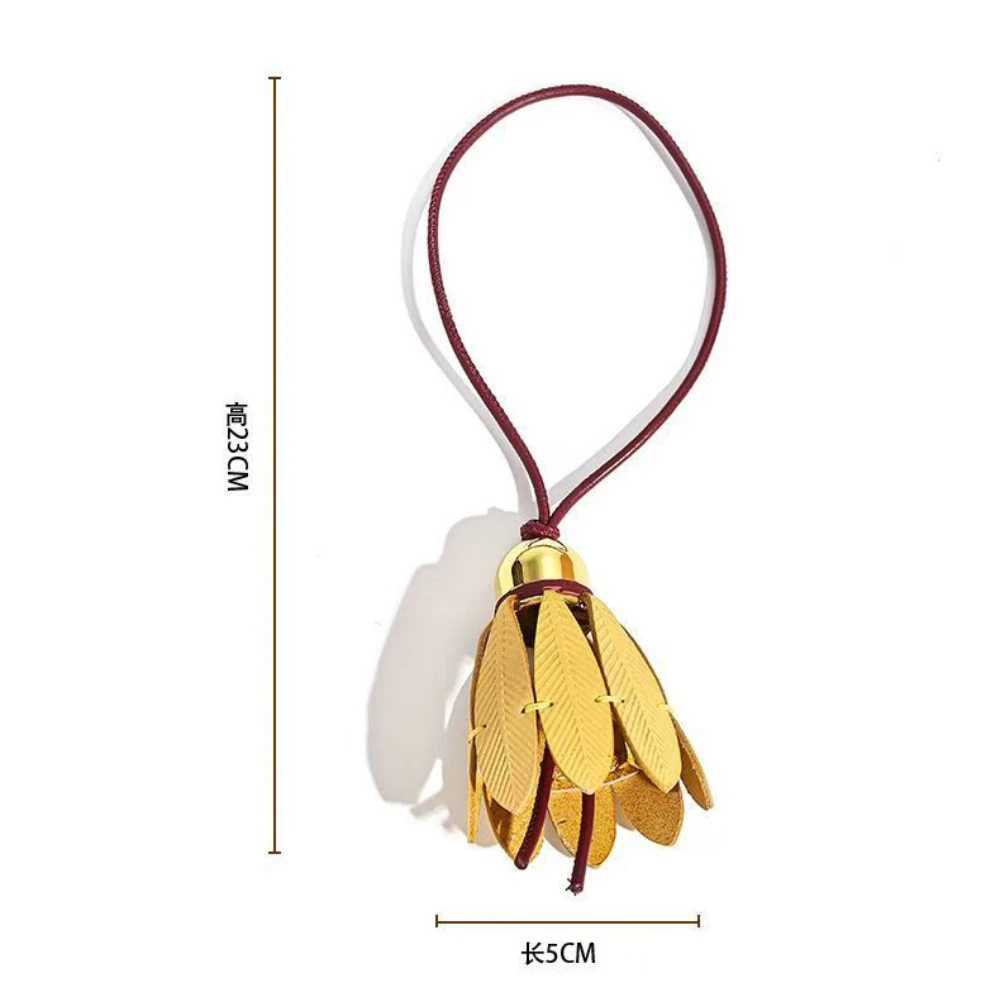 Luxury Badminton Leather Bag Charm White Keychain Bag Pendant Decoration High Luxury Girl Gift Bag Accessories J251121