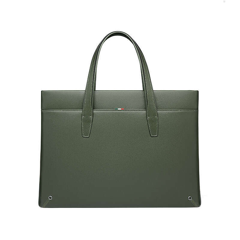 Luxury bag Men s Briefcase Genuine Top Layer Leather Cowhide Document inch Laptop Bag Waterproof Wear resistant Handbag