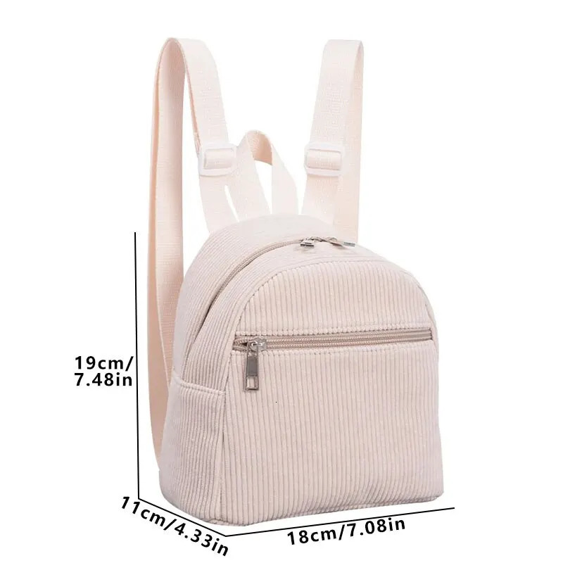 Kids Minimalist Corduroy Classic Backpack 251021