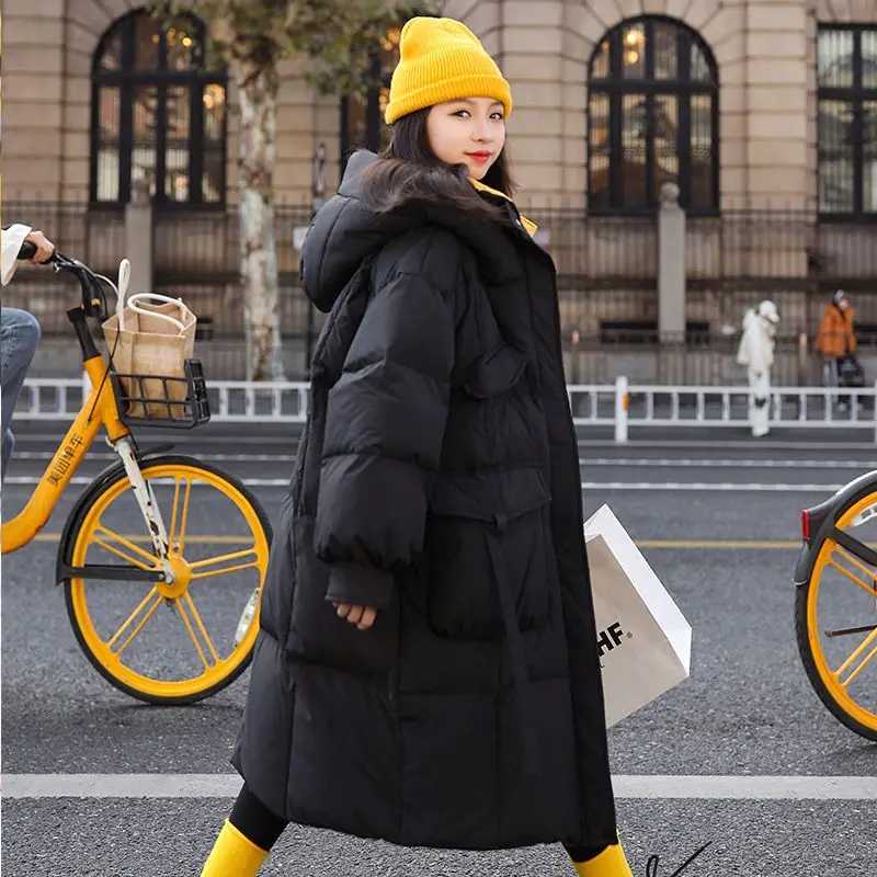 Girls Heavyweight Down Jacket 2025 Winter Long OverKnee Warm Coat for Kids Thick Winter Clothing with Thermal InsulationT251021