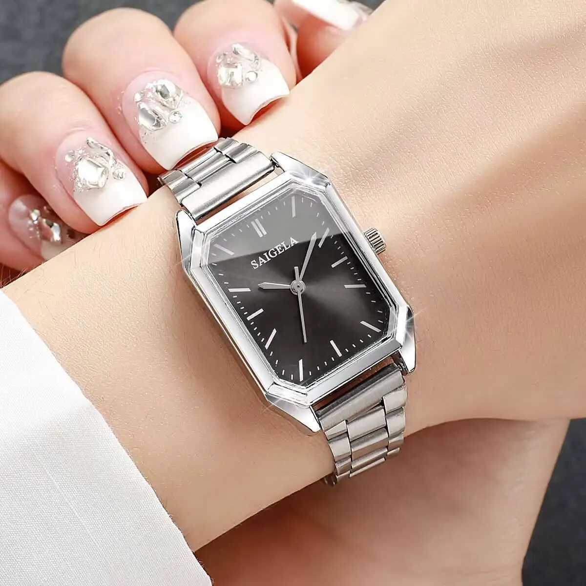 Fashion Rectangle Women es Simple Analog Quartz Wrist for Girls Clock Gift Reloj MujerWithout BoxXJ251021