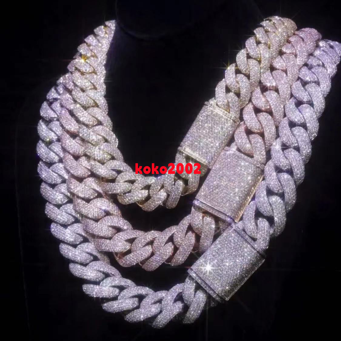 925 Silver Moissanite Cuban Link Chain for Men 8mm 12mm 14mm 15mm 16mm 18mm 20mm Iced Out Hip Hop Vvs Moissanite Fine Necklaces