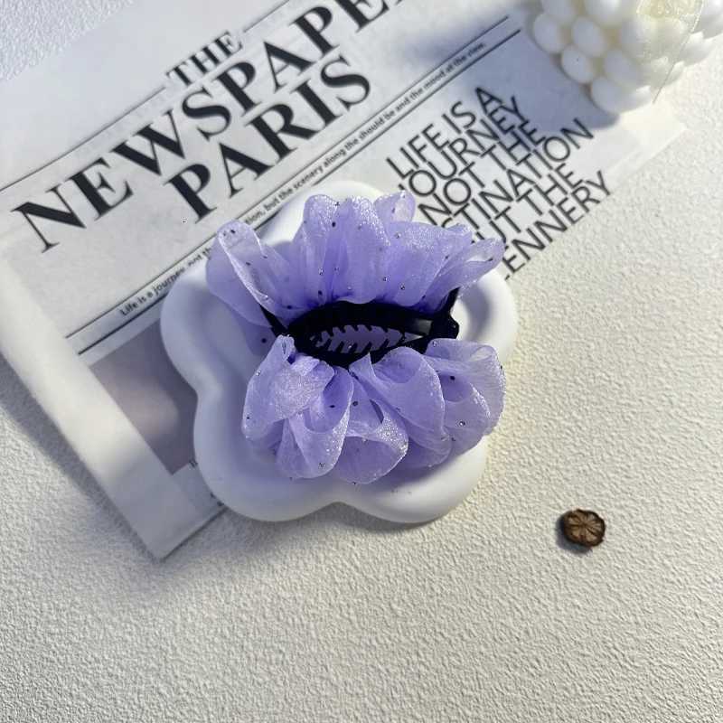 Elegant Temperament Mesh Bubble Hair Clip for Woman Simplicity Ball Head Shark Clip Fashion Girl Ponytail Clip Hair ClawW254021